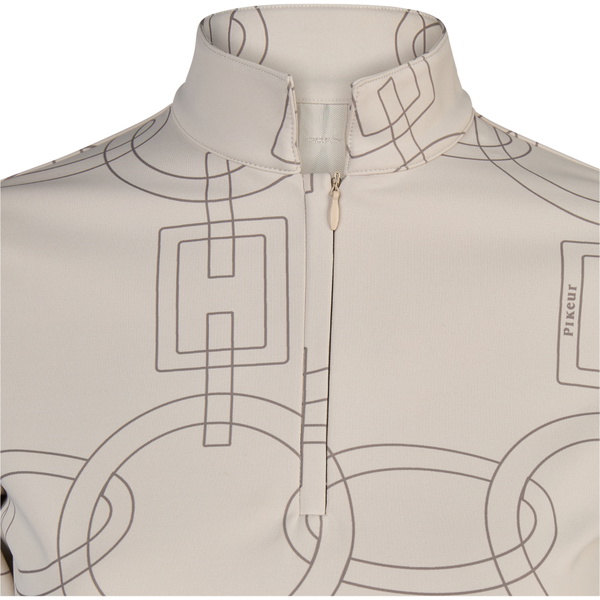 2025 Pikeur Damen Pikeur Zip Shirt 828400 290 040 - Pale Grey